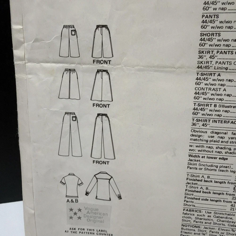 Vogue American Designer partially precut